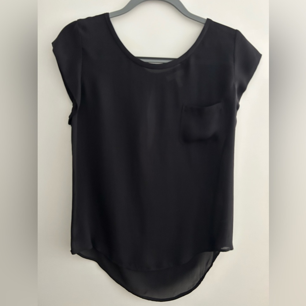 Joie Silk Black “Pocket Tee” top